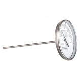 ADJUSTABLE THERMOMETER - 5" DIAL - 9" PROBE - GRADUATED 0 À 50 - 1/4" MNPT