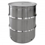 BARIL INOX BROSSÉ DSD - 34 GAL (40 GAL.US) - 1 BOUCHON DE 2" + 1 BOUCHON 3/4"