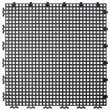 RIBBED 0.003" GRID TILE - 12" X 12" - BLACK