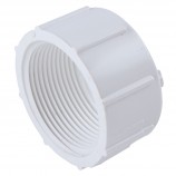 CAP THREADED WHITE PVC - 1" (FNPT)