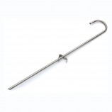 DRUM EMPTYING PIPE WITH HEIGHT ADJUSTMENT HOOK