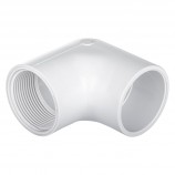 ELBOW 90° SOC FEMALE THREADED WHITE PVC - 1 1/2"