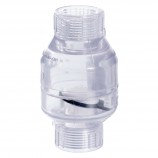 CHECK VALVE CLEAR PVC THREADED - 1" (FNPT X FNPT)
