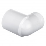 ELBOW 90° STREET SOC WHITE PVC - 3" (SPIG X SOC)