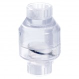 CHECK VALVE CLEAR PVC THREADED - 1 1/4" (FNPT X FNPT)