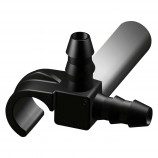 HOOK ELBOW T FEMALE LONG - BLACK (100/PKG)
