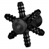 STAR - 6 BRANCHES 5/16" - BLACK