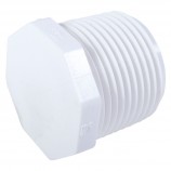 PLUG THREADED WHITE PVC - 3/8" (MNPT)