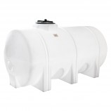 RESERV. PLASTIQUE HORIZ - 603 GAL (725 GAL.US) - 49" DIA X 54" H X 101 LG X 16" OUV. X 2"DRAIN-BLANC