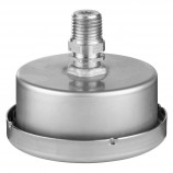 CADRAN PRESSION GLYCERINE INOX - 2 1/2" - 0@1000 PSI - SORTIE 1/4" MNPT DERRIÈRE
