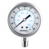 PRESSURE GAUGE SS GLYCERIN - 2 1/2" - 0@200 PSI - 1/4" MNPT OUTLET AT THE BOTTOM