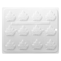 HARD CANDY MOLD - MAPLE LEAF - 12 CAVITIES