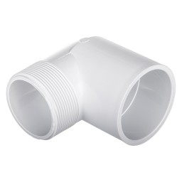 ELBOW 90° STREET SOC WHITE PVC - 3" (SPIG X SOC)