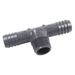 "T" ADAPTER INSERT MALE THREADED PVC - 2" (INS X INS X MNPT)