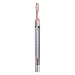 CANDY THERMOMETER W/WOOD HANDLE - 110°F À 266°F / 40°C À 130°C
