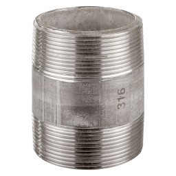 NIPPLE SCHEDULE 40 MALE THREADED SS 316 - 1 1/2" X 3" (MNPT X MNPT)