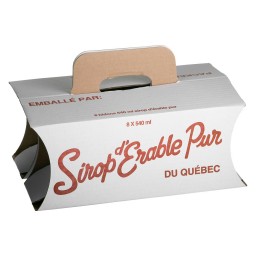 SHIPPING BOX - WHITE W/HANDLE FOR CANS - 8 X 540 ML (25/PKG)