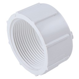 CAP THREADED WHITE PVC - 1" (FNPT)