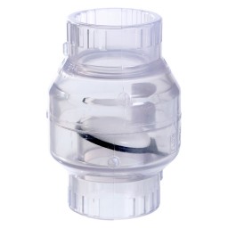 CHECK VALVE CLEAR PVC SOC - 2" (SOC X SOC)
