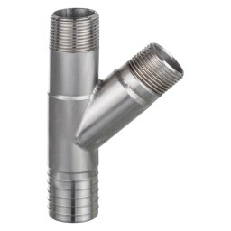 "Y" REDUCER SS FITTING - 1 1/4'' X 1'' X 1" (INS X MNPT X MNPT)