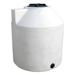 VERTICAL PLASTIC TANK - 253 GAL (305 GAL.US) - 46" DIA X 50" H X 16" OPENING X 2" DRAIN - WHITE