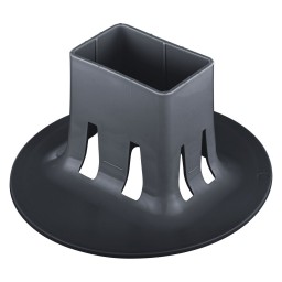 STAKE BASE WITH 1 1/2" X 2 1/2" INSERT FOR 2" X 3" WOOD BEAM