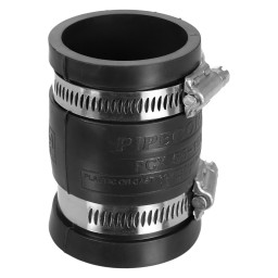RUBBER COUPLING WITH COLLARS - 1 1/2"