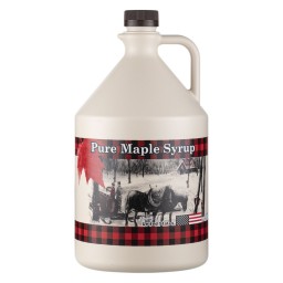 PLASTIC JUG - 3 COLOR PRINT USA - 1 GALLON - WITH BROWN CAP (24/BOX)