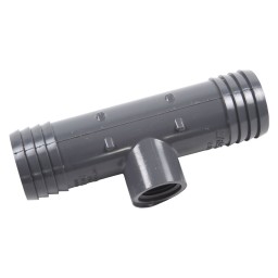"T" ADAPTER INSERT FEMALE THREADED PVC - 2" (INS X INS X FNPT)