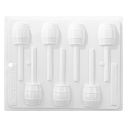 LOLLIPOP MOLD - BARREL - 7 CAVITIES