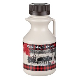 PLASTIC JUG - 3 COLOR PRINT USA - 1/2 PINT - WITH BROWN CAP (100/BOX)