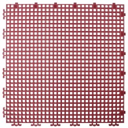 RIBBED 0.008" GRID TILE - 12" X 12" - BURGUNDY RED
