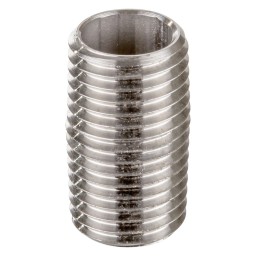 NIPPLE SCHEDULE 40 MALE THREADED SS 316 - 1/2" X CLOSE (MNPT X MNPT)