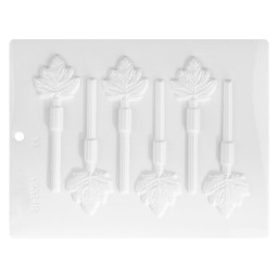 LOLLIPOP MOLD - MAPLE LEAF - 6 CAVITIES