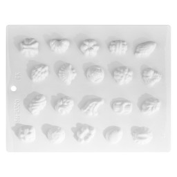 HARD CANDY MOLD - ASSORTED - 20 CAVITIES