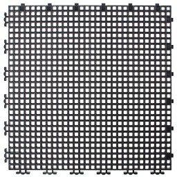 RIBBED 0.008" GRID TILE - 12" X 12" - BLACK
