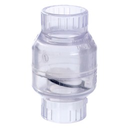 CHECK VALVE CLEAR PVC SOC - 1 1/2" (SOC X SOC)