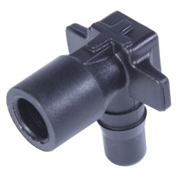 BLACK SPOUT ADAPTOR 90° 5/16 (ELBOW) (100UN/PK)