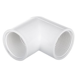 ELBOW 90° FEMALE THREADED WHITE PVC - 1 1/4" (FNPT X FNPT)