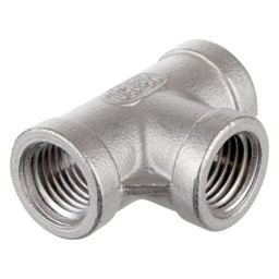 "T" ADAPTER FEMALE THREADED SS 316 - 3/8" (FNPT X FNPT)