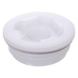 PLASTIC DRUM PLUG WHITE - 2" COARSE THREAD X 3/4" FOR TAP