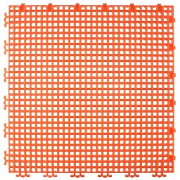 RIBBED 0.008" GRID TILE - 12" X 12" - ORANGE