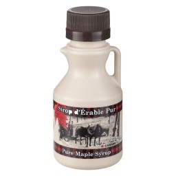 PLASTIC JUG - 3 COLOR PRINT QUEBEC - 100ML - WITH BROWN CAP (100/BOX)