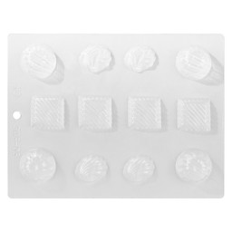CHOCOLATE MOLD - ASSORTED - 12 CAVITIES