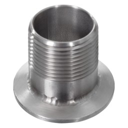 MALE THREADED FITTING 1 1/2" FOR 2" CLAMP - SS