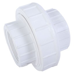 UNION THREADED DISMOUNTABLE - BUNA-N O-RING WHITE PVC - 1 1/2" (FNPT X FNPT)