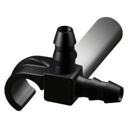 HOOK ELBOW T FEMALE LONG - BLACK (100/PKG)
