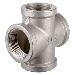 CROSS FEMALE THREADED SS 316 - 1 1/4" (FNPT)