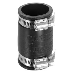 RUBBER COUPLING WITH COLLARS - 1 1/4"
