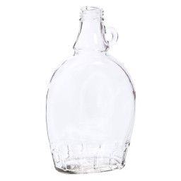 GLASS BOTTLE - FLAT MODEL - 8OZ (12/PKG)